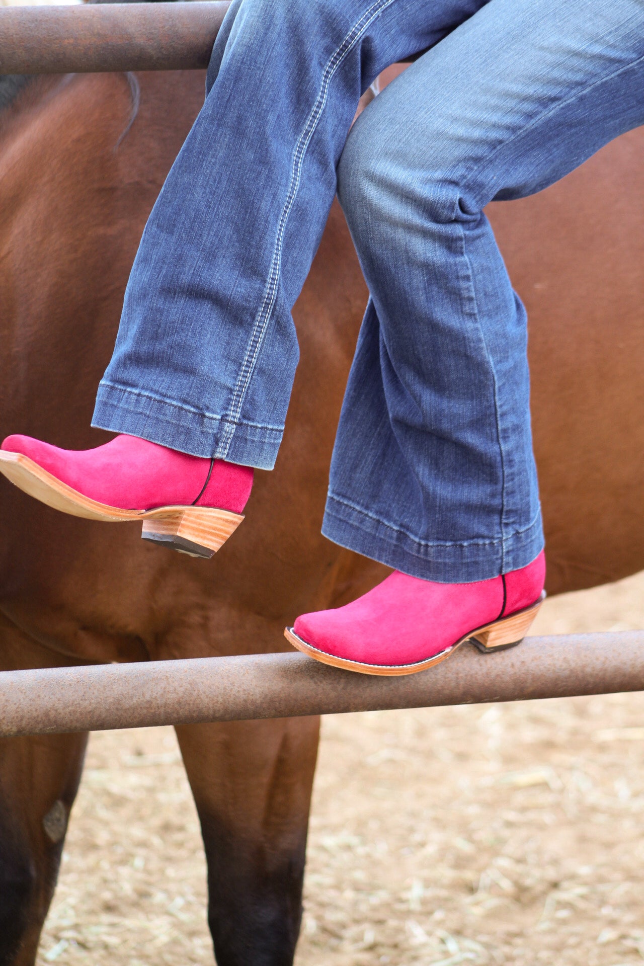 Pink Suede Boots