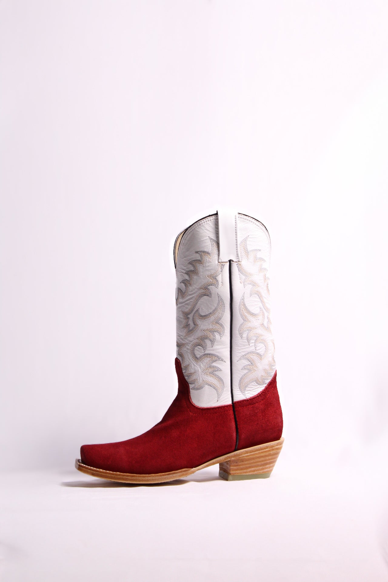 Red Suede Female Boots