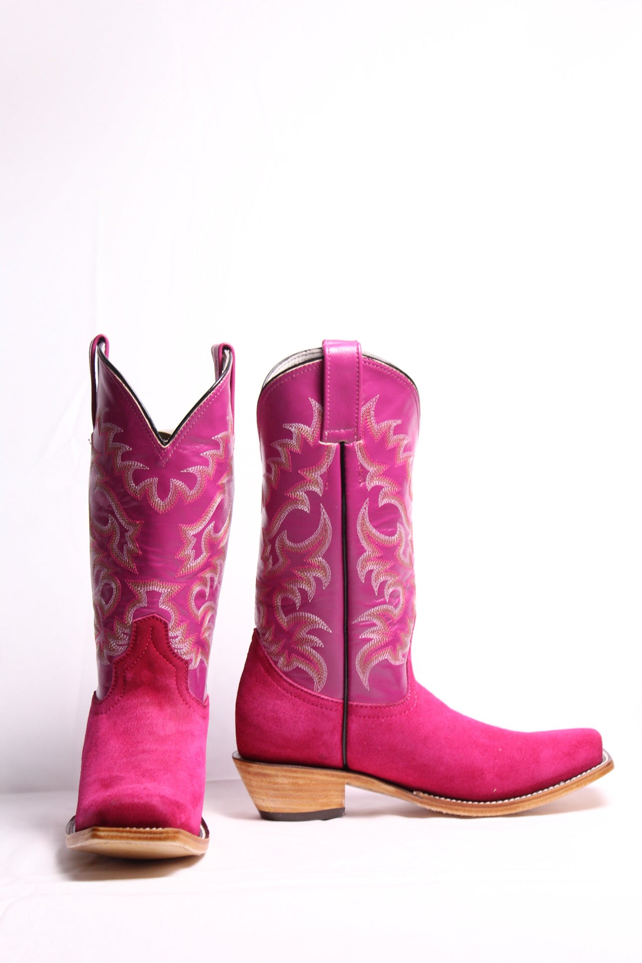 Pink Suede Boots