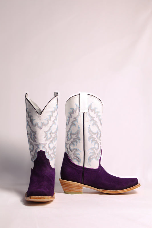 Purple Suede Boots