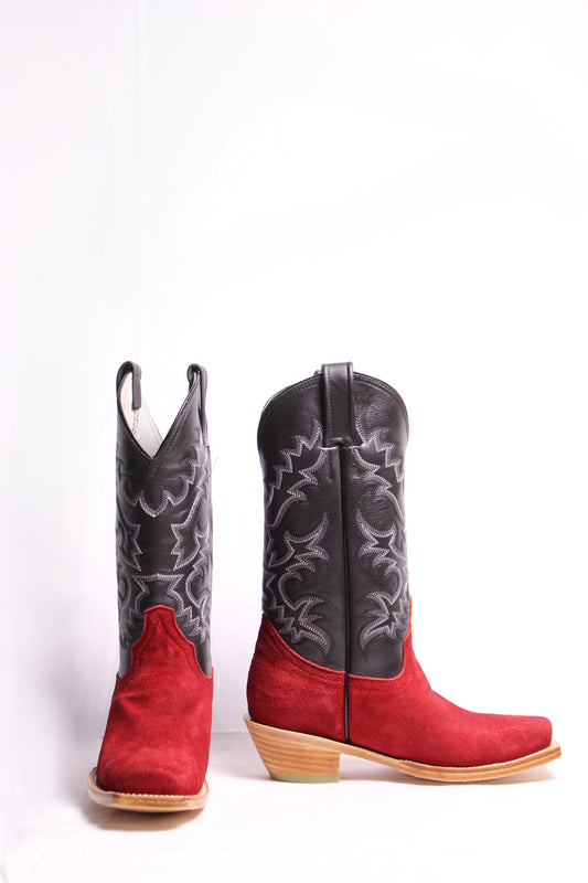 Red Suede Female Boots